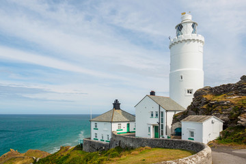 Fototapeta na wymiar Start Point Lighthouse in Devon, South England