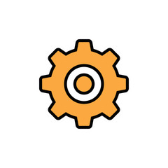 Setting Icon isolated on white background. Setting vector icon. Cog Settings Icon Symbol. Gear