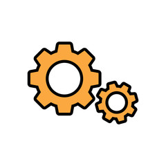 Setting Icon isolated on white background. Setting vector icon. Cog Settings Icon Symbol. Gear