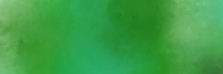 abstract painting background texture with sea green, moderate green and dark sea green colors and space for text or image. can be used as horizontal background graphic