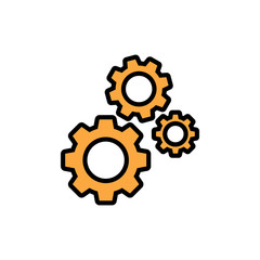 Setting Icon isolated on white background. Setting vector icon. Cog Settings Icon Symbol. Gear