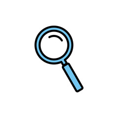 Search icon isolated on white background. Glass vector icon. search magnifying glass icon. Find