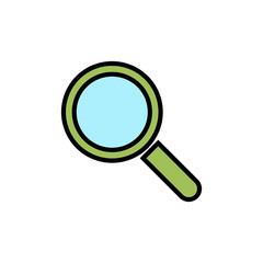 Search icon isolated on white background. Glass vector icon. search magnifying glass icon. Find