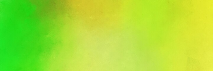 green yellow, lime green and moderate green colored vintage abstract painted background with space for text or image. can be used as horizontal background graphic