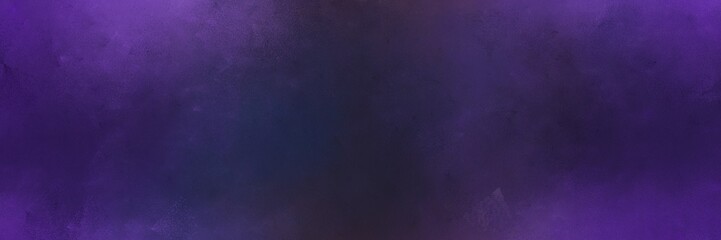 very dark violet and dark slate blue colored vintage abstract painted background with space for text or image. can be used as horizontal background texture