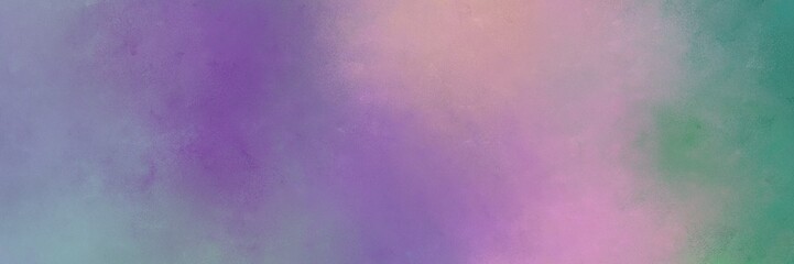 vintage abstract painted background with light slate gray, pastel purple and teal blue colors and space for text or image. can be used as horizontal background graphic