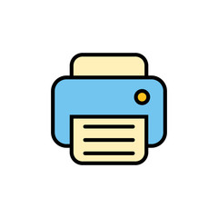 Printer icon isolated on white background. print icon. Fax vector icon.