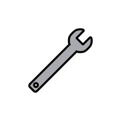 wrench icon isolated on white background. Wrench vector icon. Spanner symbol