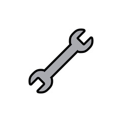 wrench icon isolated on white background. Wrench vector icon. Spanner symbol