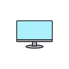 TV vector icon isolated on white background. Television icon