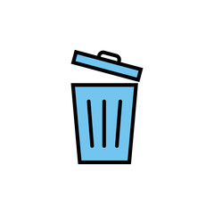 Trash icon isolated on white background. trash can icon. Delete icon vector