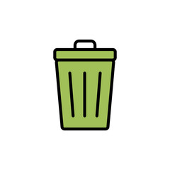 Trash icon isolated on white background. trash can icon. Delete icon vector