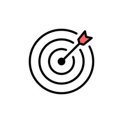 Target icon isolated on white background. Target vector icon. goal icon. marketing target. Aim