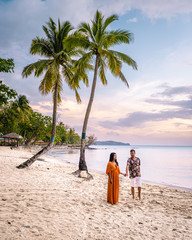 Saint Lucia Caribbean Island, couple on luxury vatation at the tropical Island of Saint Lucia, men...