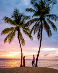 Saint Lucia Caribbean Island, couple on luxury vatation at the tropical Island of Saint Lucia, men...