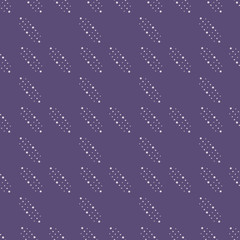 Seamless light grey geometric patterns on a purple background. Hand-drawn uneven spots, dots form ellipse shapes. Design for decor, textiles, fabrics, scrapbooking, wallpaper, printing, wrapping