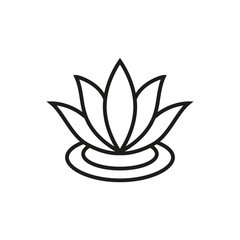 lotus vector icon, flower icon in trendy flat design 
