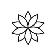lotus vector icon, flower icon in trendy flat design 