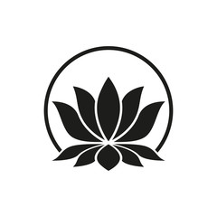 lotus vector icon, flower icon in trendy flat design 