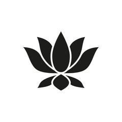 lotus vector icon, flower icon in trendy flat design 