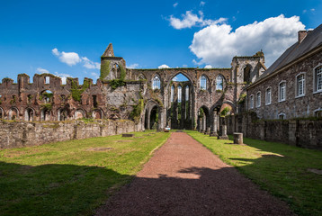 Aulne Abbey, Belgium. Cistercian monastery between Thuin and Landelies on the Sambre in the...