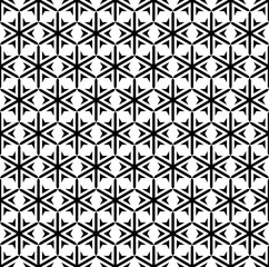 Seamless geometric hexagons and stars pattern.