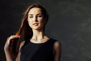 Obraz premium nice girl model posing in the Studio