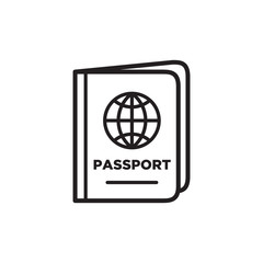 passport icon in trendy flat design