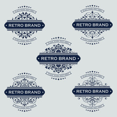 Vector set of luxury vintage logo templates for design.