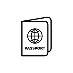 passport icon in trendy flat design