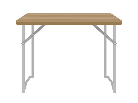 屋外用のテーブルのイラスト