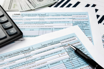 US Income Tax Return Form.