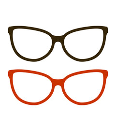 eyeglass frames black,vector illustration,flat style