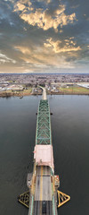 Aerial of Tacony Bridge New Jersey