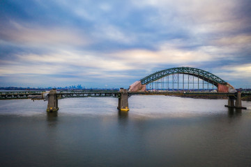 Aerial of Tacony Bridge New Jersey