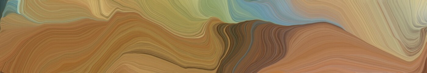 landscape orientation graphic with waves. curvy background design with pastel brown, dark gray and old mauve color