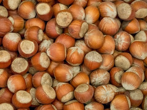 Hazelnut in a bag in Istanbul market