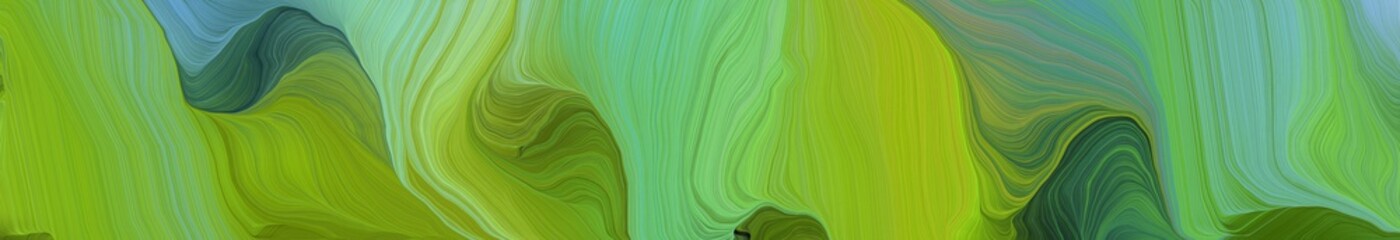 beautiful wide colored banner with moderate green, medium aqua marine and dark sea green color. contemporary waves design