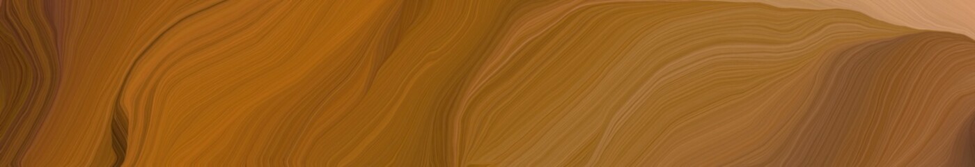 landscape banner with waves. contemporary waves design with brown, dark khaki and chocolate color