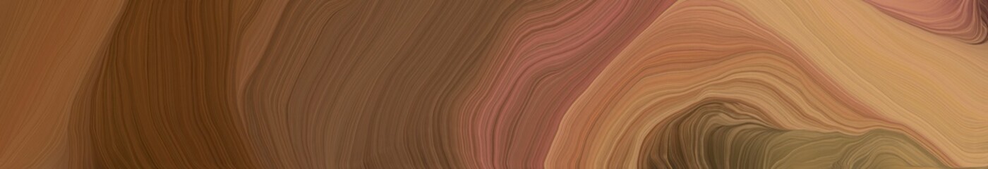 creative banner with brown, peru and pastel brown color. modern soft swirl waves background design