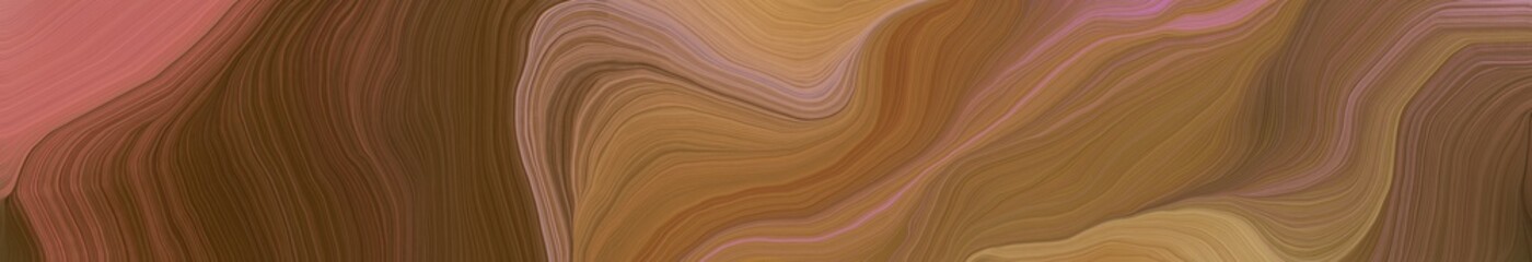 wide colored background banner with brown, chocolate and rosy brown color. curvy background illustration