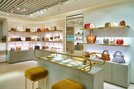 HONG KONG, CHINA - CIRCA JANUARY, 2019: interior shot of Chloe store in Elements shopping mall