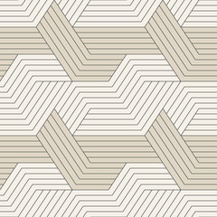 Vector seamless pattern. Seamless pattern with symmetric geometric lines. Repeating geometric tiles.