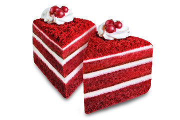 Red velvet cake with cream cheese filling