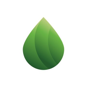 Eco water icon for webs and apps with abstract color