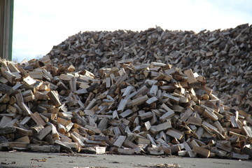 Warming wood pile alternative renewable energy