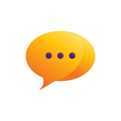 Chat bubble icon for websites and apps,abstract color