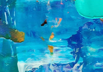 Colorful scratched grunge texture. Dry oil strokes background. Design pattern.