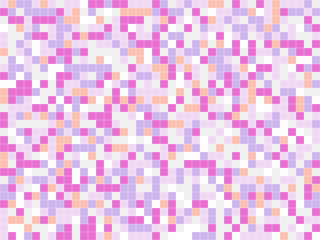 Mosaic pattern of squares of pink purple and beige. Mosaic seamless pattern.