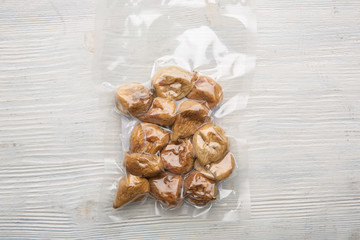 White figs packed in vacuum